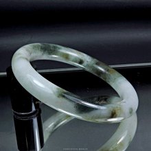 珍珠林~古典經典玉環(鐲)~A貨緬甸福祿壽三彩(內徑58mm, 手圍19號)#058