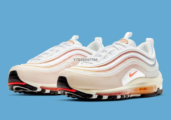 【正品】Nike Air Max 97 彩虹 漸層 粉藍 馬卡龍百搭休閒耐克慢跑鞋 DD8500-161 女鞋