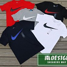 南◇現 NIKE SWOOSH FLYKNIT 白 黑 灰 藍 紅 編織 大LOGO 大勾勾 短T TEE