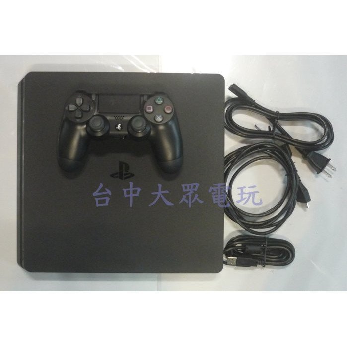 PS4 主機 500G 500GB Slim 薄版 黑色 2017型 **(二手主機商品) 實體店面【台中大眾電玩】北屯