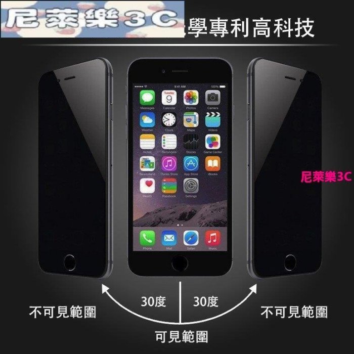 （尼萊樂3C）防窺 滿版 保護貼 iPhone12 11 pro max 12mini 6s i7 i8 Plus XS