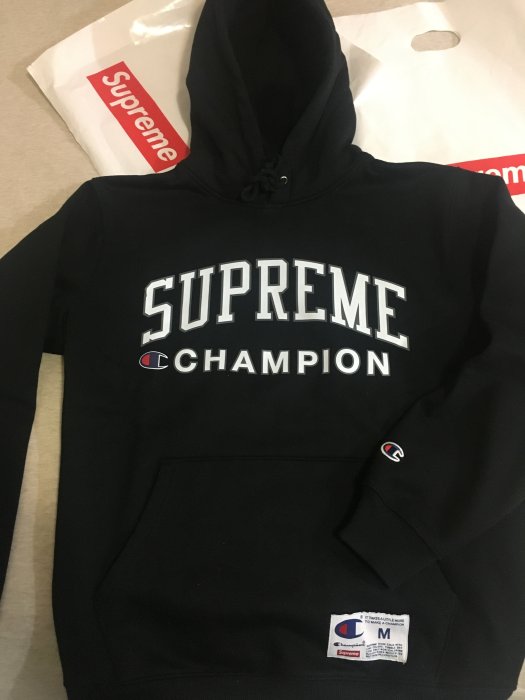 Supreme Champion Hooded Sweatshirt M 黒