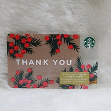 美國 2018 星巴克 STARBUCKS THANK YOU 感謝卡 感恩卡 聖誕系列 隨行卡 儲值卡 星巴克卡