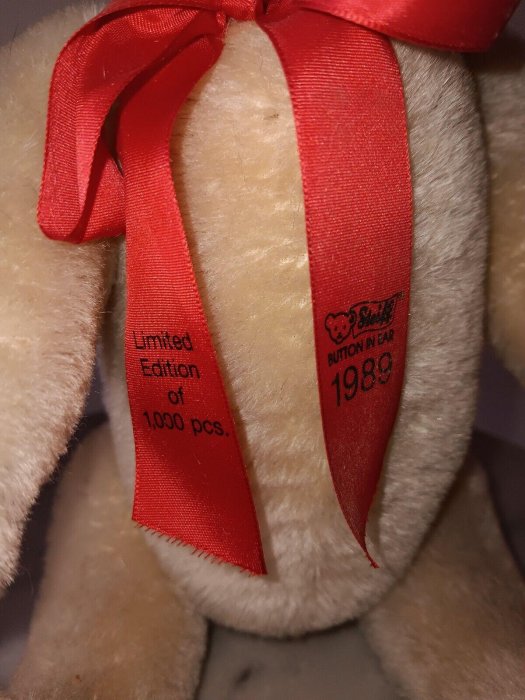 1989年 德國Steiff 金耳扣 WDW第二屆迪士尼泰迪熊博覽會紀念熊