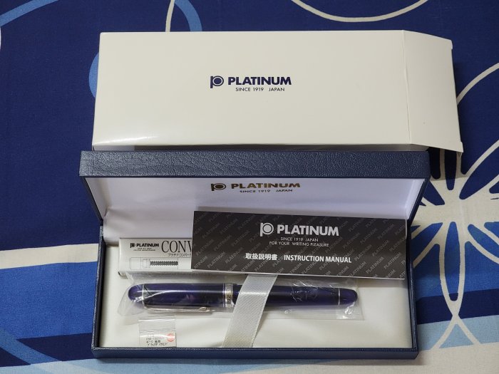 Platinum 3776 SF 教堂藍 白金牌鋼筆 銀夾銀尖