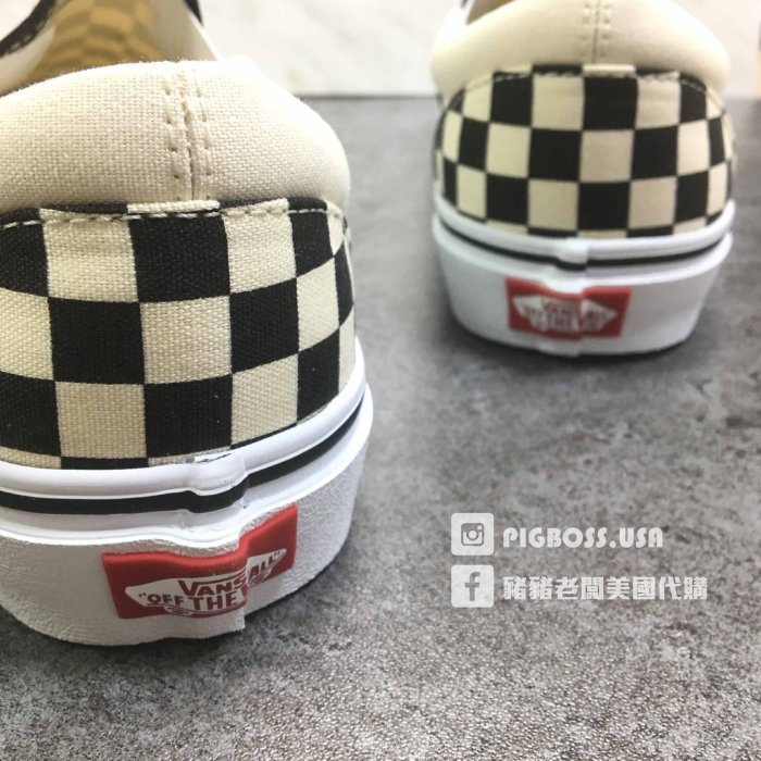 【豬豬老闆】 VANS CLASSIC SLIP-ON 黑白 格子 經典款 小賈斯汀 男女 C011999