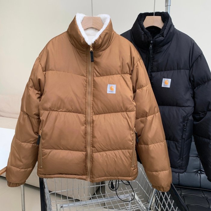 【Japan潮牌館】雙面穿CARHARTT WIP卡哈特潮牌羊羔毛絨羽絨服外套上衣夾克厚保暖