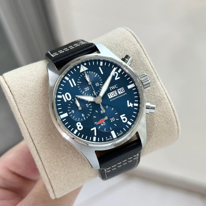 IWC 飛行員計時腕錶 IW388101 藍面 快拆錶帶 41mm 公司貨 盒單齊全 2023保卡