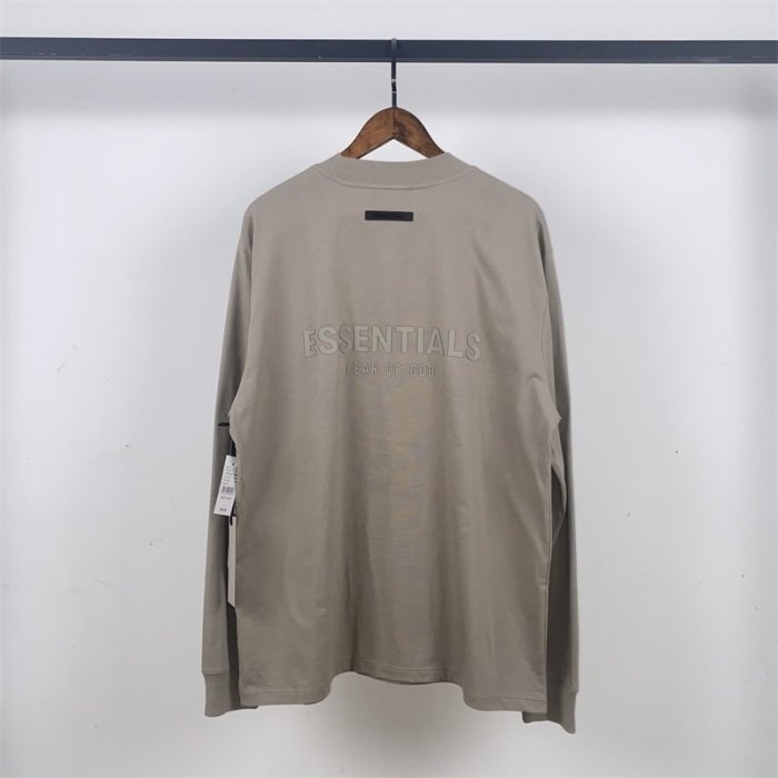 【熱賣精選】現貨免運Fear Of God Essentials FOG 復線背后字母Logo長袖基礎T恤tee