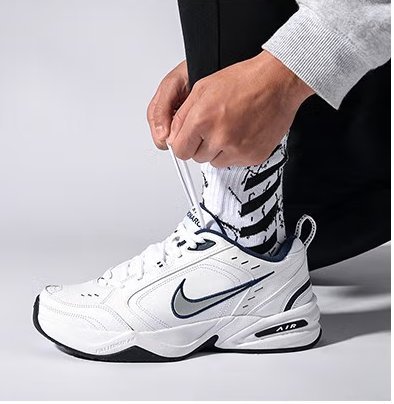 Nike Air Monarch IV 老爹鞋 復古男鞋 休閒 支撐緩震 白銀415445-102 415445-001