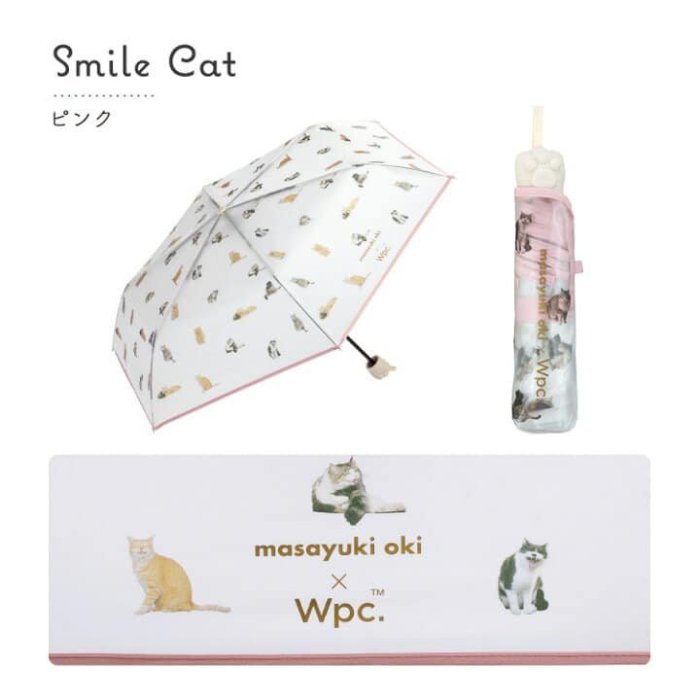 ˙ＴＯＭＡＴＯ生活雜鋪˙日本限量攝影大師masayuki oki x Wpc.雨具品牌療癒貓咪姿態肉球微透明傘折傘(預)