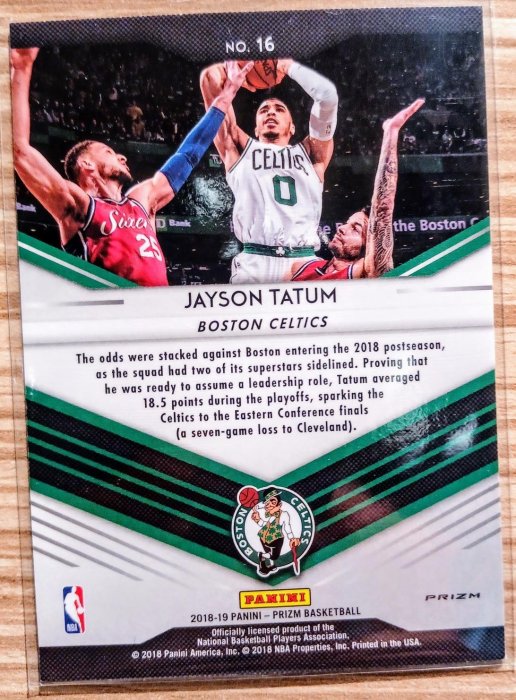 18-19 Prizm Jayson Tatum Go Hard or Go Home Hyper 亮特卡平行