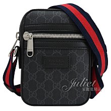 【茱麗葉精品】全新商品 GUCCI 專櫃商品 682357 GG Supreme 雙G印花斜背方包/手機包.黑 現貨