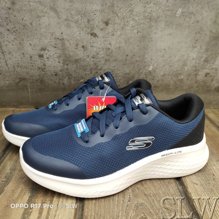 『 SLW 』232591WNVBK 男 SKECHERS SKECH-LITE PRO 寬楦 休閒鞋 藍色 28