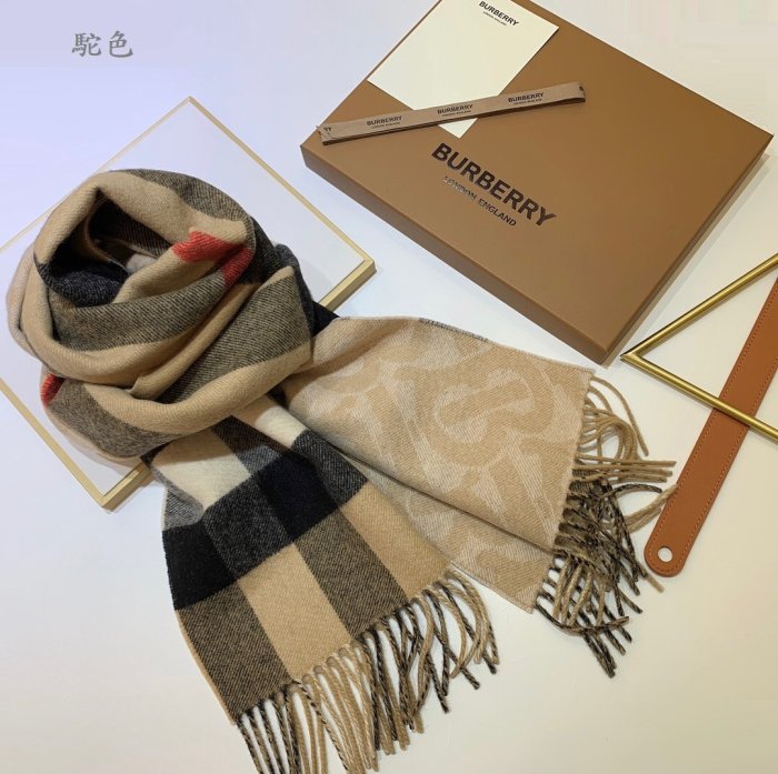 GoodStyle Burberry cashmere 雙面兩用格紋拼色 男女同款情侶圍巾披肩 優質選擇~