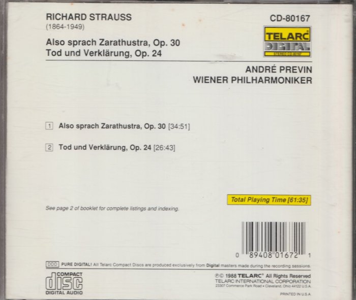 R. Strauss: Also sprach Zarathustra; Tod und Verklärung