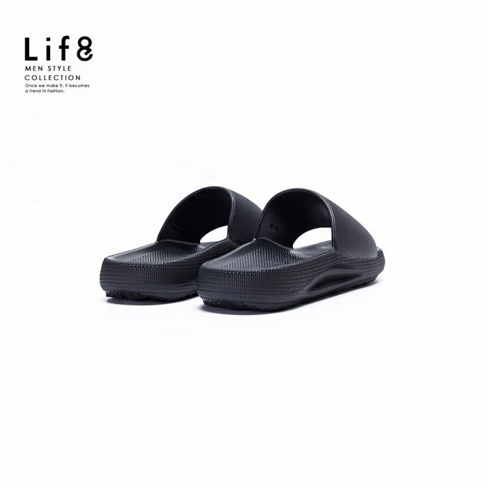 Life8-Casual 黑潮 二代厚底拖鞋(可水洗)-19008-促銷 正品 現貨