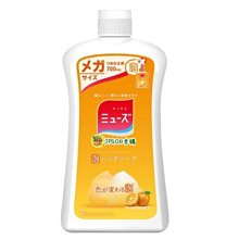 【JPGO】日本進口 Muse 抗菌泡沫洗手乳 大型補充瓶700ml~橘款 果香