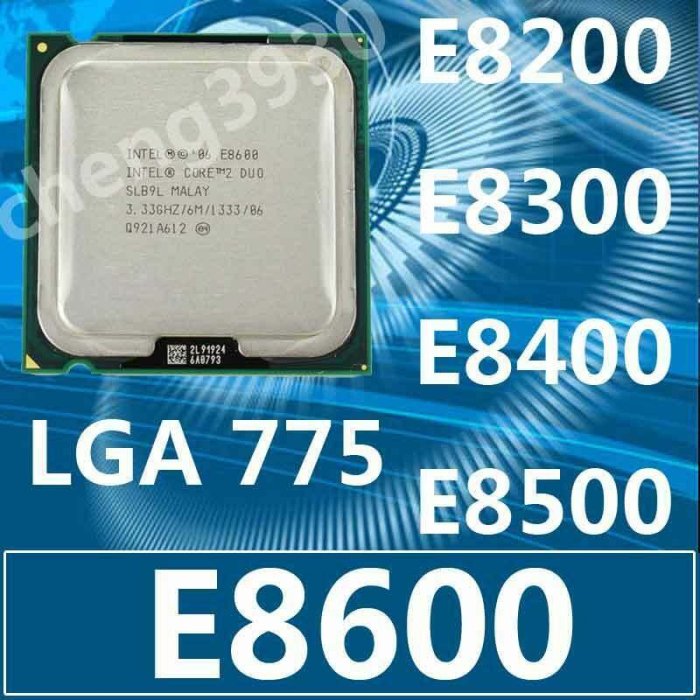 希希之家Cpu Intel Core 2 Duo E8200 E8300 E8400 E8500 E8600 插槽 LG