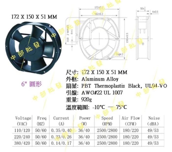 6吋風機 模型噴漆專用 導風管中繼站專用 強力抽風機 抽風扇 排風 6吋 軸流扇 排風機 抽風機 鼓風機 通風扇 台灣製