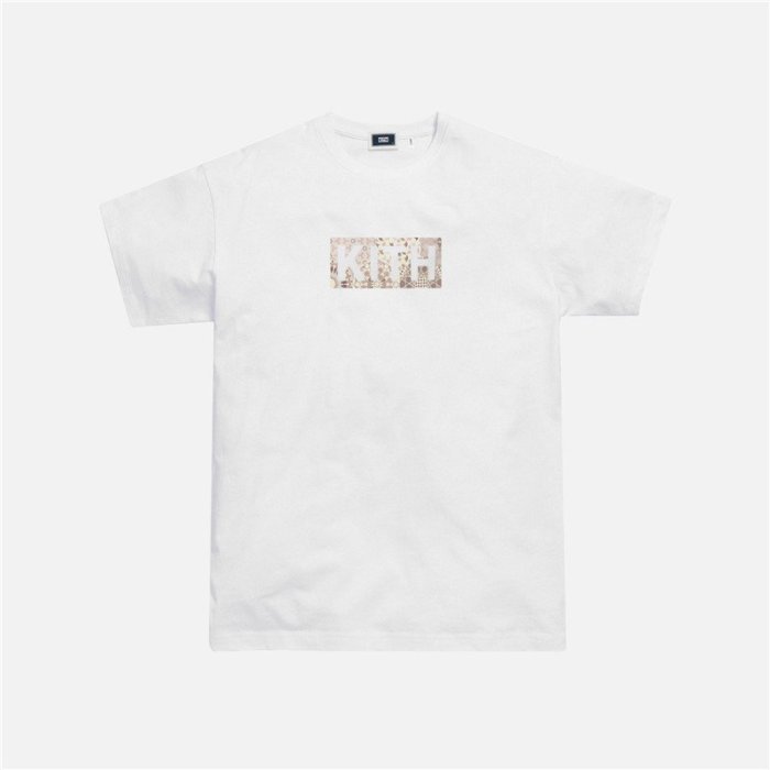 100%公司貨】KITH TILE BOX LOGO TEE 22SS 迷彩圖騰印花休閑寬松圓領短