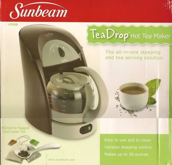 Sunbeam Tea Drop Hot Tea Maker HTM5B all in one steeping serving