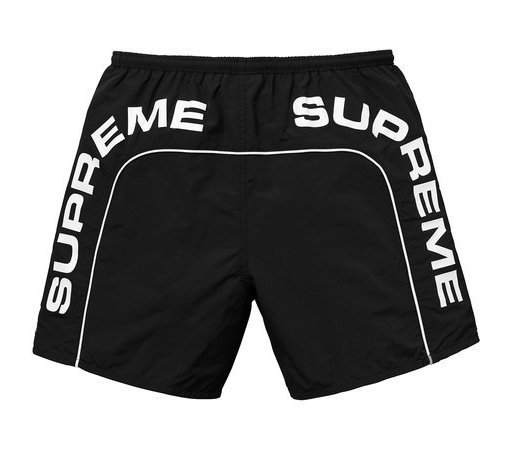 【超搶手】全新正品 2018 SS Supreme Arc Logo Water Short 字體 沙灘褲 短褲 黑色M