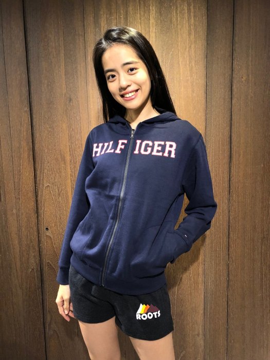 美國百分百【全新真品】 Tommy Hilfiger 經典款 TH 棉質 連帽 外套 夾克 男款 灰/藍色 AL74