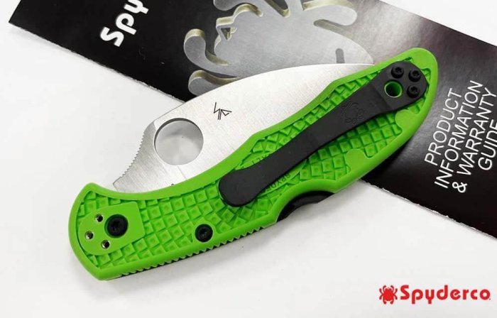 【angel 精品館 】Spyderco SALT 2綠柄LC200N鋼鳥喙平刃折刀C88FPWCGR2