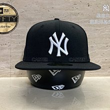 New Era x NY Yankees 59Fifty Black/White 大聯盟紐約洋基隊黑底白字全封尺寸帽