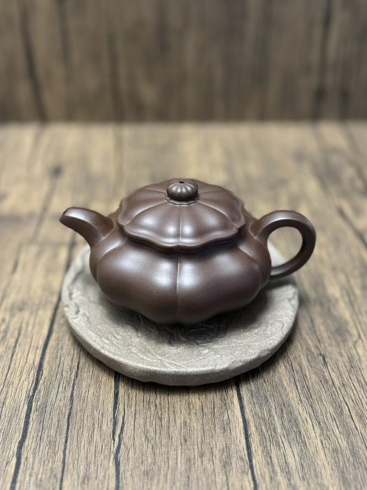 微瑕 紫泥革紫泥筋紋器葵仿古中小品紫砂壺 紫砂 茶具 紫砂壺 【華品天下】-1570