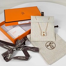 愛馬仕 Hermes Pop H 項鍊 全新 白配玫瑰金