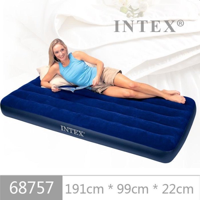 INTEX64757 99單人充氣床家用線拉式充氣床墊野營帳篷床戶外墊