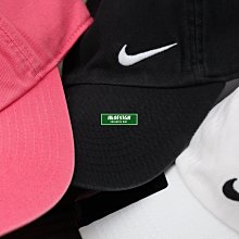 南◇現  NIKE HERITAGE SWOOSH CAP 粉紅黑白色 老帽 帽子 371232-100 小勾勾 電繡