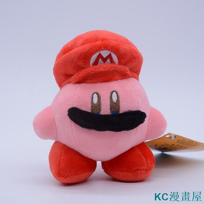 KC漫畫屋15cm日本 任天堂遊戲 星之卡比 Kirby 角色扮演馬里奧Mario路易基鑰匙扣填充毛絨玩具公仔娃娃聖誕節禮物