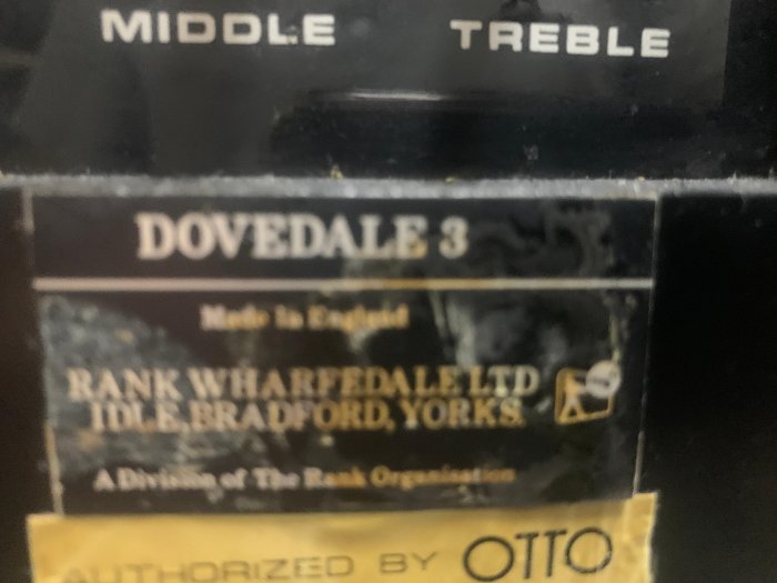 現貨供應英國WHARTEDALE DOVEDALE-3 12吋3音路鋁框天然磁鐵古董喇叭9分新