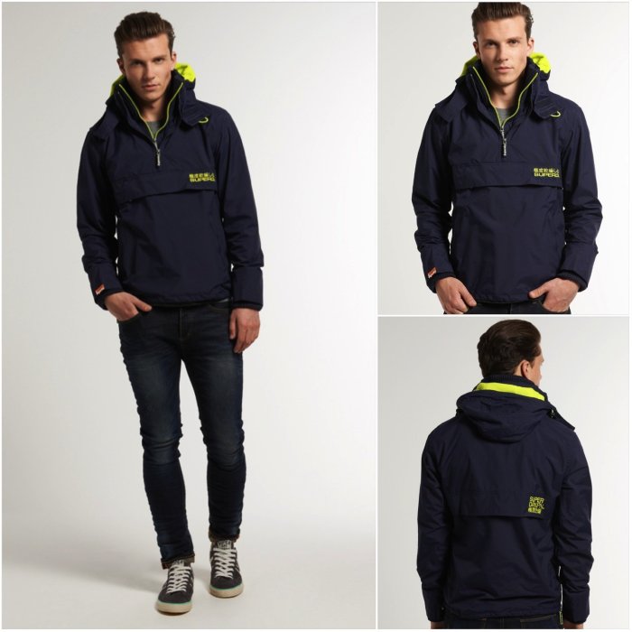 極度乾燥 Superdry pop zip Cagoule 網格內裡 風衣 外套 上衣 防風 防潑水 M 現貨特價