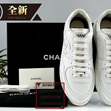 優買二手精品名牌店 CHANEL G45079 SNEAKERS COCO雙C 小白鞋 運動鞋 休閒鞋 DUNK 全新