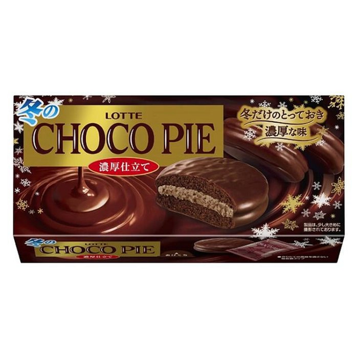 +東瀛go+LOTTE 樂天 CHOCO PIE 冬季濃厚可可蛋糕派 186g 6入 蛋糕派 日本必買 日本原裝