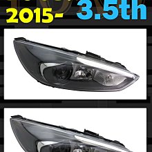 【小鳥的店】福特 FOCUS 2016-18 MK3.5 3.5th 低階改高階 黑框魚眼 魚眼大燈 光條 日行燈
