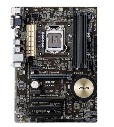 電腦雜貨店→華碩 ASUS 主機板 Z97-K主機板 (1150 M.2  顯示 Z97 )二手良品 $1100