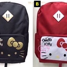 ♥小花花日本精品♥HelloKitty紅色大臉雙肩大容量後背包筆電包10031100