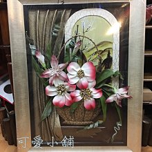 台中　可愛小舖傢俱傢飾精品館　田園古典鄉村風粉白花盆花立體畫壁畫掛畫吊畫壁掛吊飾玄關臥室居家店面營業店面擺飾送禮