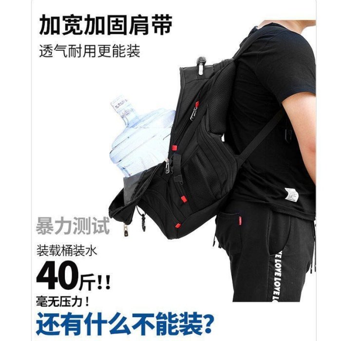 新款推薦 SWISSGEAR 瑞士軍刀雙肩包男背包大容量 17寸商務電腦包 男女書包 戶外旅行經典款雙肩背包 防水 後背包