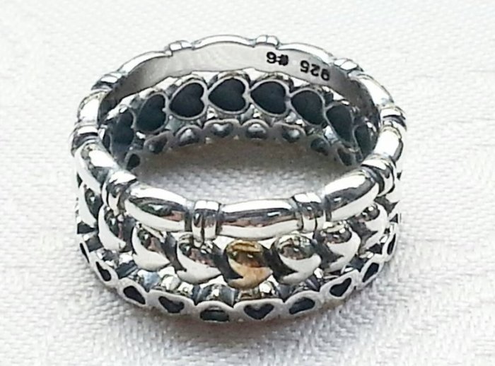 嗨寶貝飾品*925純銀 寶石飾品☆混搭風 細緻造形 線戒戒指 可搭配多款戒指 創意風格