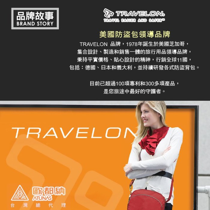 Travelon METRO腰包(TL-43418)(都會斜背包/RFID防竊取/休閒旅遊)