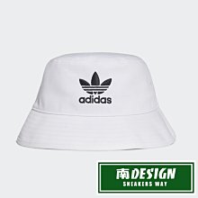 南◇2021 1月 ADIDAS TREFOIL 漁夫帽 電繡 刺繡 帽子 白黑色 愛迪達 三葉草 FQ4641