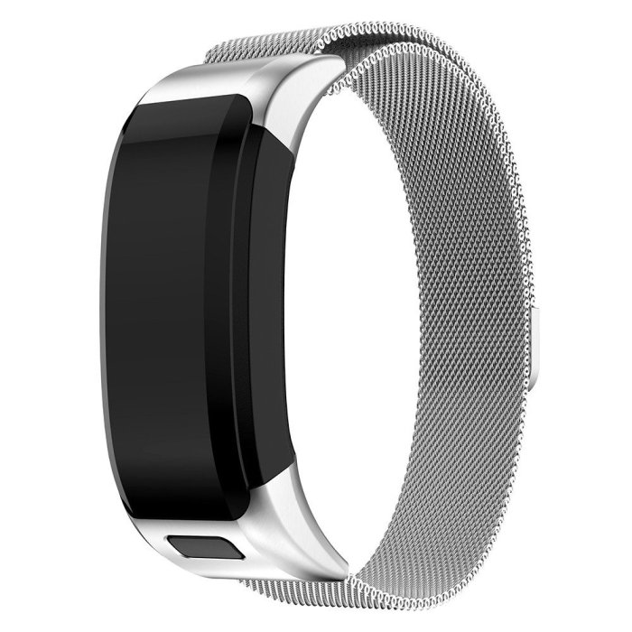 森尼3C-於於佳明Garmin Vivosmart HR 米蘭尼斯錶帶 分體式金屬錶帶 編織鋼帶不鏽鋼金屬錶帶不含主機大小-品質保證