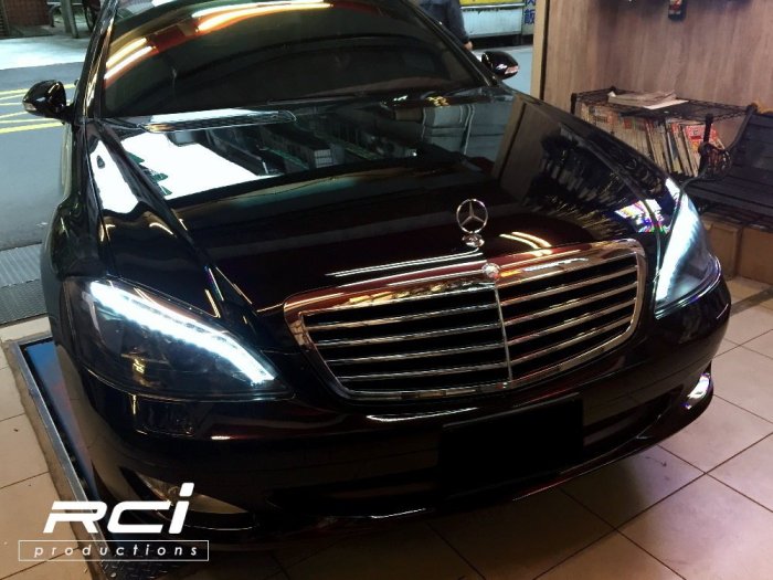 RCI HID LED專賣店 SONAR BENZ W221 S350 06-09 雙色LED 日行燈 魚眼大燈組