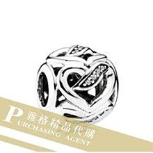 雅格時尚精品代購 Pandora 潘朵拉 鑲鑽愛心串珠 925純銀 Charms 美國代購